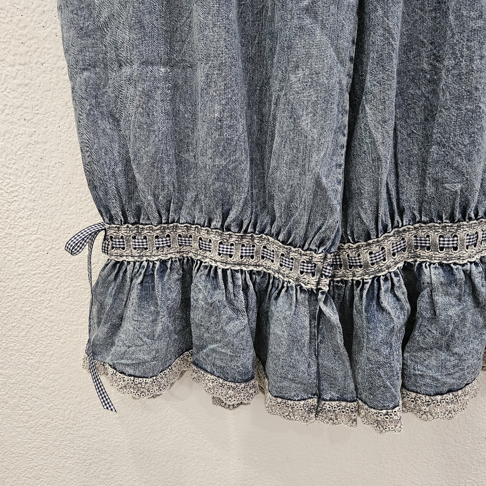 Oli & Hali Blue Strapless Ruffle Hem 2 Piece Bloomer Set - Picture 4 of 8
